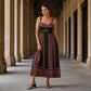 Γυναικείο Plus Size Boho Maxi Φόρεμα με Λεπτές Τιράντες