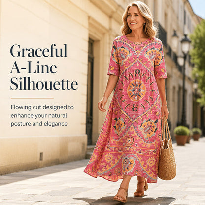 Women's Casual Loose Fit Printed Dress