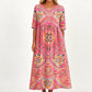 Women's Casual Loose Fit Printed Dress
