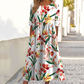 👗🌸Γυναικείο Κομψό Φλοράλ Φόρεμα με Στρογγυλή Λαιμόκοψη