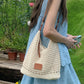 🌴Ψάθινη Τσάντα Tote Hot Arrival 49% Έκπτωση👜Απαραίτητο Καλοκαιρινό Αξεσουάρ🛍️ Μπεζ πλεκτή τσάντα, ευρύχωρη |