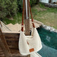 🌴Ψάθινη Τσάντα Tote Hot Arrival 49% Έκπτωση👜Απαραίτητο Καλοκαιρινό Αξεσουάρ🛍️ Μπεζ πλεκτή τσάντα, ευρύχωρη |