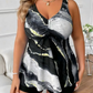 Γυναικείο Σετ Μαγιό Plus Size με Εκτύπωση