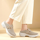 👟 ΕΚΠΤΩΣΗ 50% ΓΙΑ ΠΕΡΙΟΡΙΣΜΕΝΟ ΧΡΟΝΟ! Γυναικεία Άνετα Παπούτσια Περπατήματος με Ρυθμιζόμενο Λουράκι, Αναπνεύσιμα Πλεκτά Slip-On Clogs με Πλατφόρμα