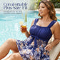 Plus Size Κοιλιακός Έλεγχος 2-Τεμάχιο Σετ Μαγιό