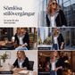 🧥Elegant ribbstickad kappa för dam med jeansdetaljer