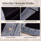 🧥Elegant ribbstickad kappa för dam med jeansdetaljer