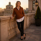Dam Quarter-Zip Pullover Tröja