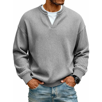 Ett måste🔥|👕 Strukturerad waffeltröja för män