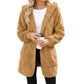 🔥49 % RABATT IDAG! 🌸Damernas Fluffiga Kofta med Huva – Mjuk Stickad Cardigan för Höst & Vinter