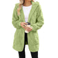 🔥49 % RABATT IDAG! 🌸Damernas Fluffiga Kofta med Huva – Mjuk Stickad Cardigan för Höst & Vinter