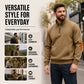 Mäns sweatshirt med ståkrage och halv dragkedja