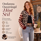 Tidlös Stickad Cardigan Dam – Mjuk Kofta med Elegant Leopardmönster