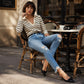 👖✨ Kvinnors slitna, trasiga jeans i retrostil – vintage-stil, bekväm passform och en avslappnad look med mycket personlighet