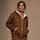 Bästsäljare🔥|Mjuk Leopard Hoodie Jacka – Avslappnad Stil För Höstens Vardag