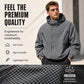 Férfi kockás cipzáras kapucnis dzseki