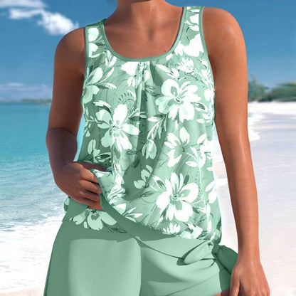 Mönstrat Tankini-set för kvinnor