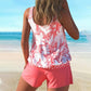 Mönstrat Tankini-set för kvinnor