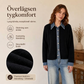 Damstickad tröja i falsk 2-delad design med denimgrage