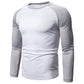 Långärmad raglan-t-shirt för män med färgblockdesign