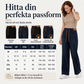 Dammiga jeans för kvinnor med dragsko och vida ben