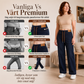 Dammiga jeans för kvinnor med dragsko och vida ben