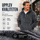 Herrfodrad sherpajacka med halv dragkedja och huva, texturerad design
