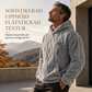 Herrluva med fleecefoder för vinter, jacquardmönstrad, långärmad pullover-tröja för avslappnad utomhusbruk