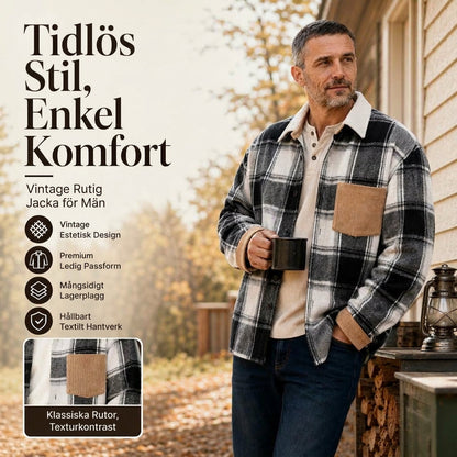 Kavajjacka i rutig design för män, ledig stil