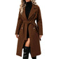🎉🔥Nyhet & 50 % rabatt!💖🧥Elegant trenchcoat med bälte – dubbelknäppt, högkvalitativ ullkappa för damer, perfekt för höst och vinter