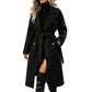 🎉🔥Nyhet & 50 % rabatt!💖🧥Elegant trenchcoat med bälte – dubbelknäppt, högkvalitativ ullkappa för damer, perfekt för höst och vinter