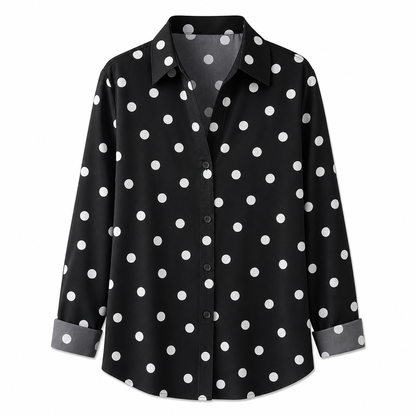 Kvinnor Elegant Casual Långärmad Button Up Blus