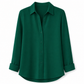 Kvinnor Elegant Casual Långärmad Button Up Blus