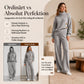 Damset i stickad modell: Turtleneck-tröja + byxdress med breda ben