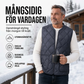 Varmt vinterväst i diamantkviltat tyg för män