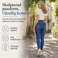 Dessa damjeans har en avslappnad passform och hög midja