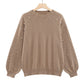 ☁️Mjuk Värme, Höst & Vinter Essentiell🧶 Dam Rund Hals Pullover Tröja – Andningsbar & Hudvänlig, Varm & Mysig | Perfekt Höst/Vinter Stickad ✨