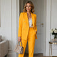 Elegant tvådelad blazer och byxdress för kvinnor