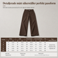 Dam jeans med retro hög midja och breda ben, draperande golvlånga byxor