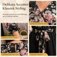📢🎉50 % rabatt!!!🛍️✨Elegant jumpsuit med blommönster, omlott-V-ringning, vida ben, snörning i midjan och rynkade 3/4-ärmar