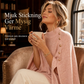 Damknittad cape-poncho med knappar