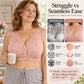 🔥50 % rabatt! Dam Plus Size Frontknapp Blommönster Trådlös BH