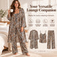 🔥50 % rabatt! Damens eleganta blommiga 3-delade pyjamas
