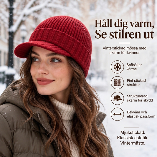 ❤️Unisex Varm Stickad Mössa med Brätte丨Mångsidig丨Resor丨Värme✅️