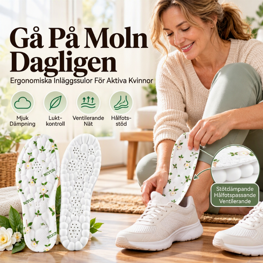 🏆SISTA DAGEN REA 50 % RABATT🔥 Andningsbara kameliadoftande stötdämpande inläggssulor