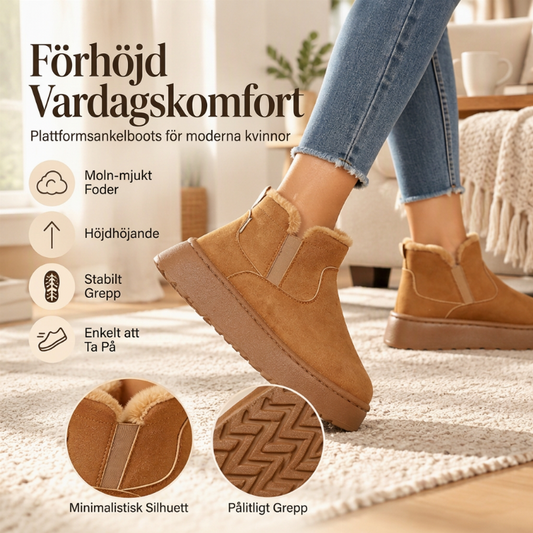 🏆SISTA DAGEN REA 50 % RABATT🔥 Varma vintertofflor med platt form för kvinnor